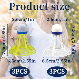 Federbälle, Speed Badminton Bälle, 6 Stück Winddichte Federbälle Aus Nylon, Ideal Für Outdoor Und Indoor Badminton, Training Und Freizeitspiele, Farbenfroh Für Gute Sichtbarkeit