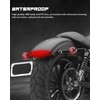 NTHREEAUTO Motorcycle Chopped Rear Fender Edge LED Brake Tail Light