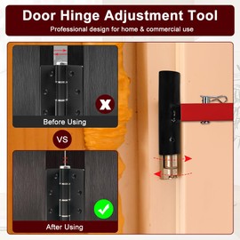 zxbaers 4 in 1 Door Hinge Adjustment Tool with Rubber Handle, Durable Stainless Steel Hinge Wrench, Hinge Gap Adjustment Wrench for Residential & Commercial Use
