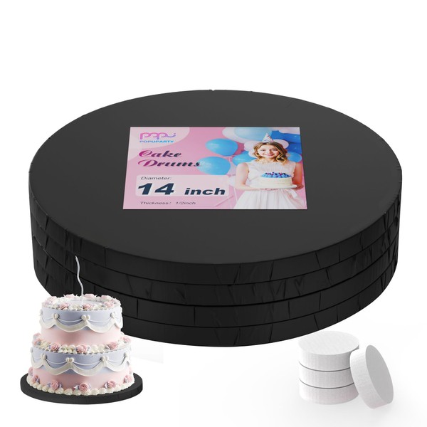 POPUPARTY POPUPARTY Cake Boards 14 Inch Round,Greaseproof 14 Inch Cake