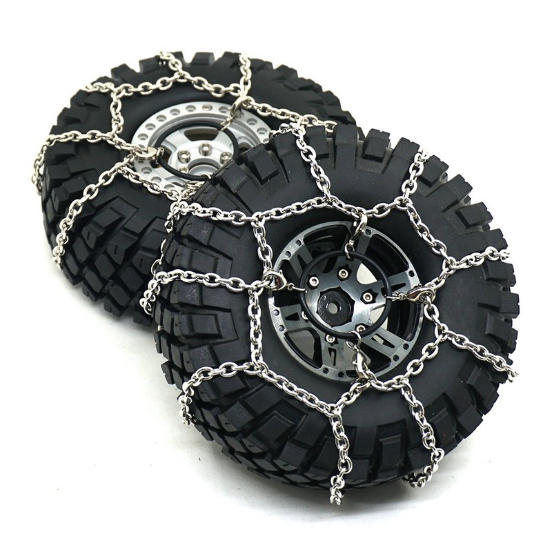 MOHERO Metal Anti-Skid Snow Chains Tire Chains for 1.9" 114mm