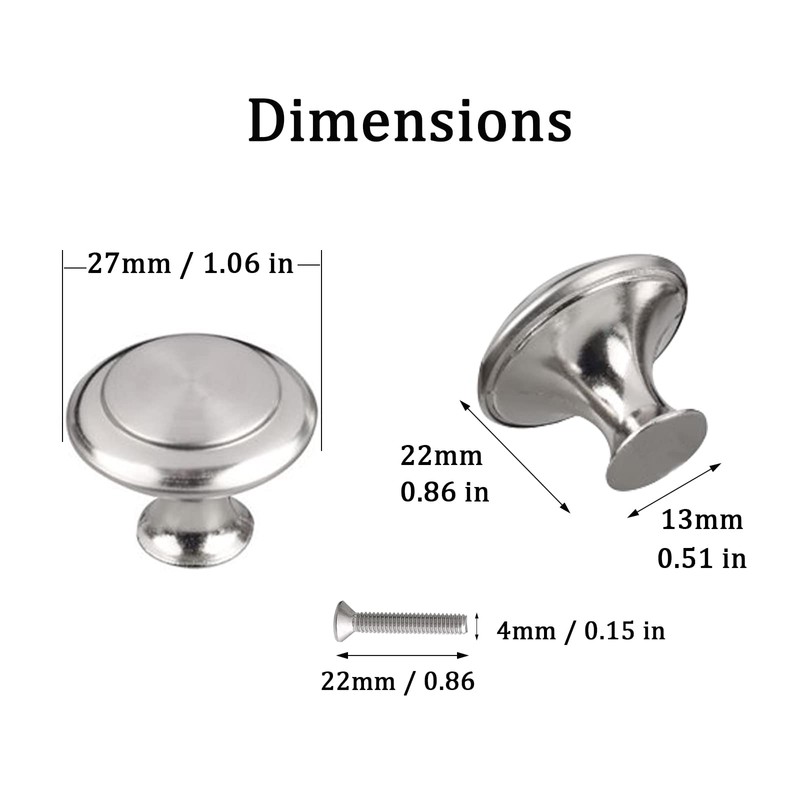 THSIREE 12PCS Cabinet Knobs, Premium Door Drawer Knobs Dresser Pull