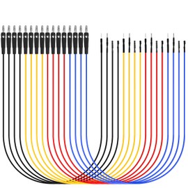 KAWISH Banana Plug Jumper Wires Kit, 16pcs 4mm Stackable Breadboard Jumper Test Lead, Male to Female, Universal Breakout Test Leads for Electrical Testing