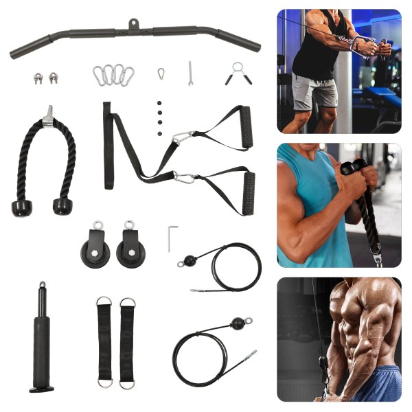 Unbranded Fitness Cable LAT Pulley System Pull Down Machine Attachments