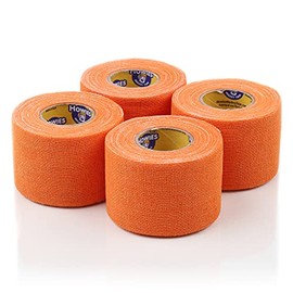 Howies Hockey Tape - Pro and Stretch Grip Hockey Tape (4 Pack) Coband Cohesive Wrap… (Orange Pro)