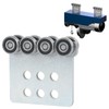 Fuperoo 8 Wheel Trolley Assembly Rollers.Eight Bearing Trolley Assembly.The top