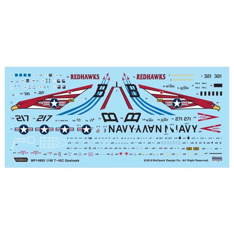 Wolf Pack Design 1/48 United States Navy Tee – C Mcdonnell Douglas T-45 Goshawk