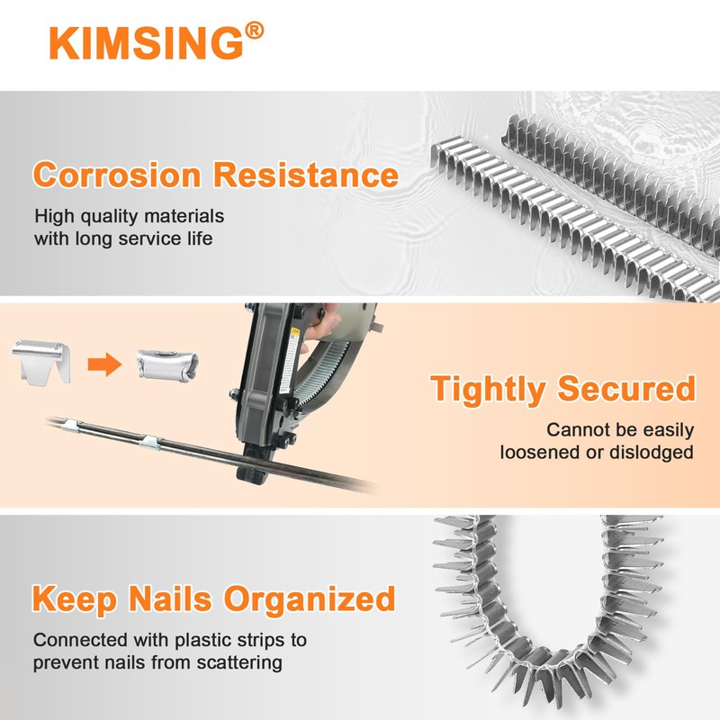 KIMSING CL-34 Galvanized Clinching Clips 960 PCS/Box Compatible with M85