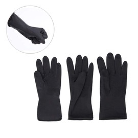 Soleutre 5 Paar Handschuhe für Haarfärbemittel, schwarz, wiederverwendbar, Handschuhe in Haarfarbe für Wohnzimmer, rutschfest, wasserdicht, für Friseursalon oder Gartenarbeit (Größe S)
