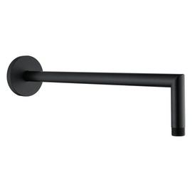 RANDOM 16 Inch Shower Arm with Flange,Stainless Steel 90 Degree Rain Shower Head Extension Arm,Wall-Mounted Shower Head Arm for Fixed Shower Head,Matte Black.RD91078-16MB