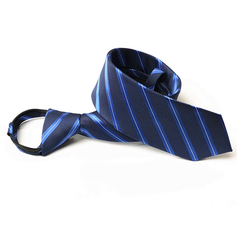 Corbata de microfibra preatada con cierre para hombre, diseño de