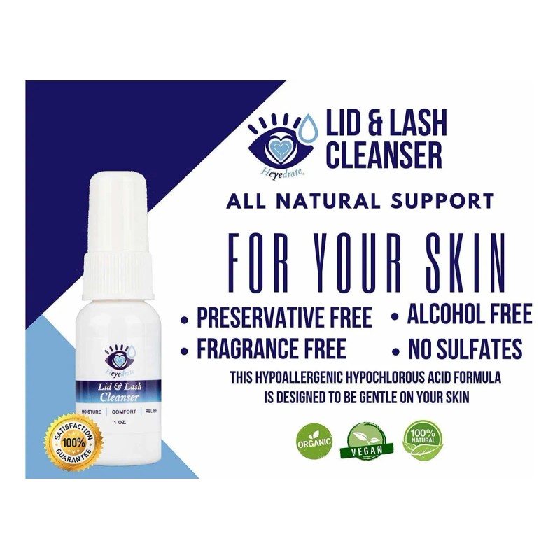 Heyedrate Tapa Y Lash Limpiador De La Irritación Ocular Y