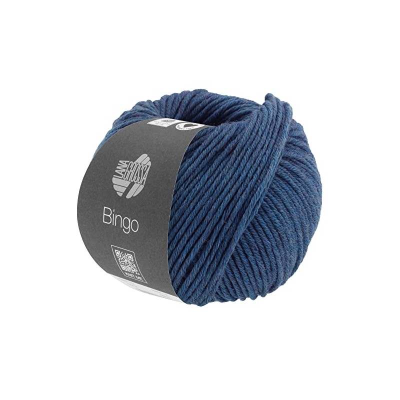 Lana Grossa Bingo Melange, 1021 Mottled Dark Blue Yarn