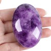 XIANNVXI 2.4" Large Amethyst Crystal Stone Polished Palm Healing Gemstone