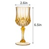 7OZ Plastic Wine Glasses, 48Pcs Amber Reusable Drinking Cups Vintage