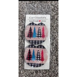 Unbranded car coaster set of 2 - CHRISTMAS