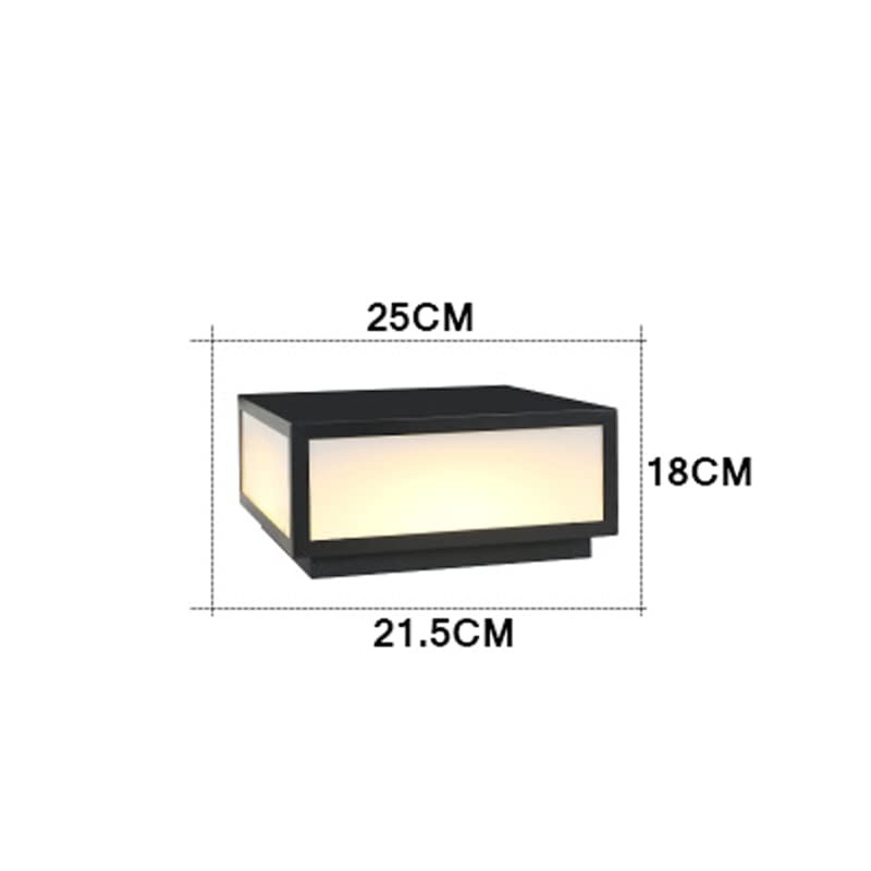 SLAWA Outdoor Post Caps Light With Pier Mount Base Column
