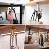 MUCOHO 4 Pack Rotatable Hook, Heavy Duty 3-Prong Ceiling Coat
