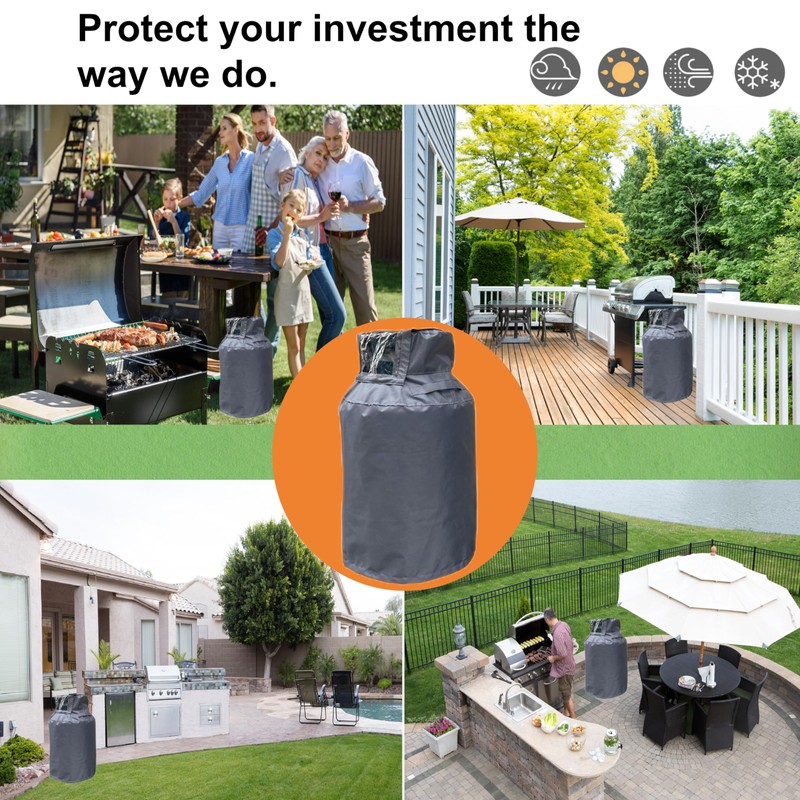 20 lb Propane Tank Cover， With 600D Waterproof, Dustproof, and