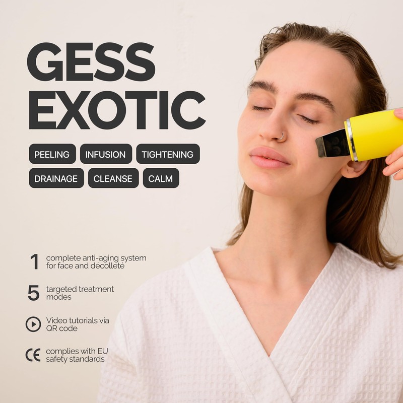 GESS Exotic Ultrasonic Face Lifting Device - Gentle Exfoliation, Skin