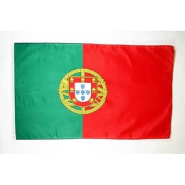 AZ FLAG - Portugal Flag - 2x3 Ft - 100D Polyester Portuguese Banner with Two Metal Grommets - Fade Resistant - Vivid Colors - 2' x 3' Feet - 90x60 Cm