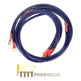 5pcs Pure Copper Battery Inverter Cable Flame Retardant Universal for Vehicles RVs Motorcycles Blue