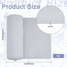 PH PandaHall 1.5 x 2 m Tarnish Protection Silver Cloth Grey Jewellery Polishing Cloth Silver Cleaning Cloth for Silverware Cutlery Silversmith Storage, Leather