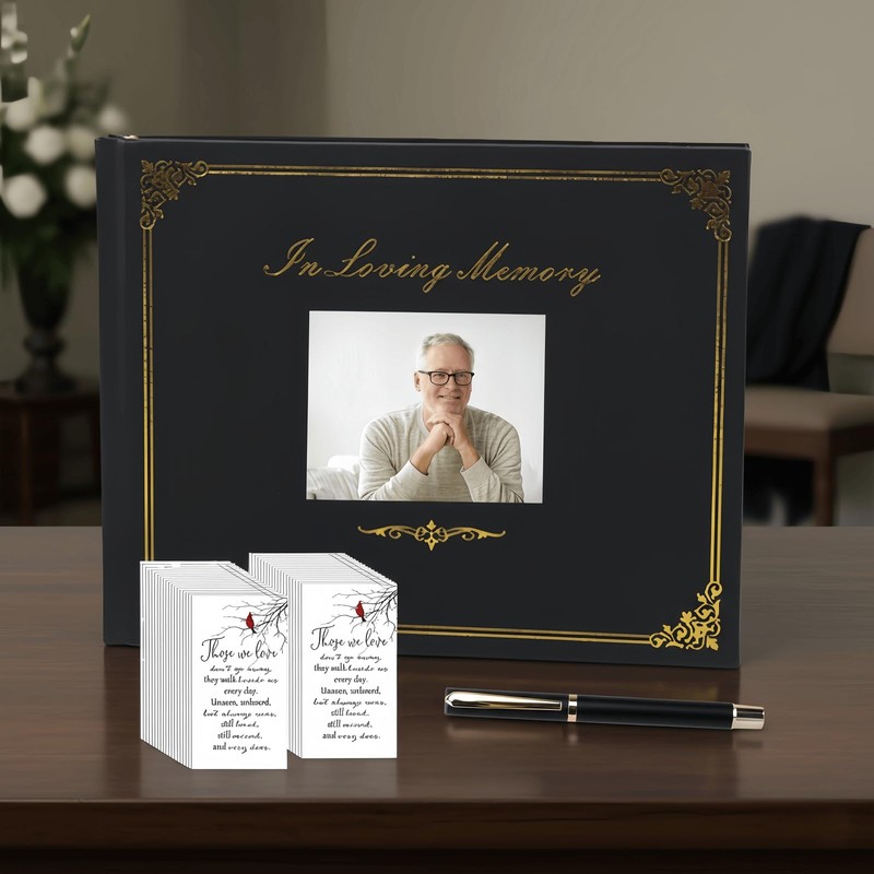Funeral Guest Book for Memorial Service,in Loving Memory Guest Book