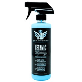 16oz Ceramic Spray for Cars, Trucks, Boats, Motorcycles – SiO2 Hydrophobic Coating, High Gloss Finish, UV Protection, Water Beading, Easy Spray-On Formula for Paint, Glass, Chrome & Plastics