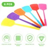 Fly Swatter,Plastic Flyswatters Multi-Pack,6 Bulk Vibrant Colorful Fly Killer,Long Handle