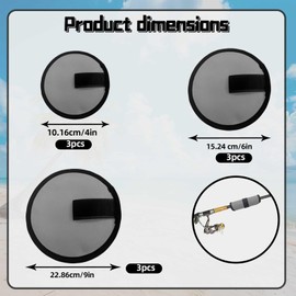 Fishing Lure Wraps,Fishing Lure Gloves Set+Protective Grip Covers+Rubber Backing Canvas Fabric+9 Pack+4"/6"/9" Sizes+Outdoor Adventure Use