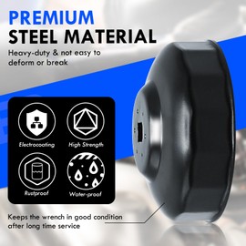 CCLIFE 93 mm Oil Filter Wrench 3/8 Inch Oil Filter Caps Oil Filter Tool Car 15-Point