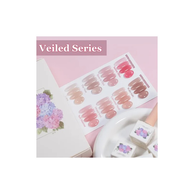 Gama De Gel Semipermanente Esmaltes Para Uñas Nude 8pcs 12ml