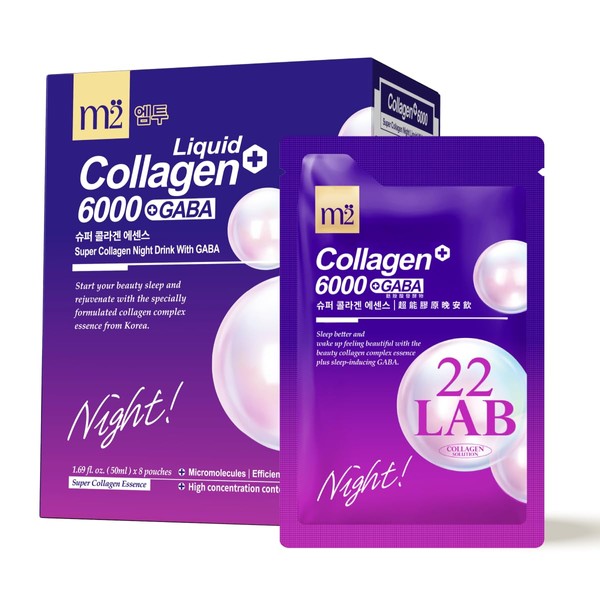 m2 m2 Liquid Collagen for firmer Skin, Night Beauty Drink