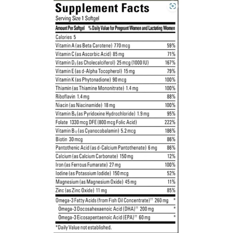 Nature Made Prenatal Multi Vitamin + DHA, 200 mg DHA,