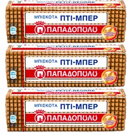Papadopoulos Greek Petit Beurre Biscuits ptimbr 675g By: Egourmet