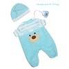 JC Toys |Blue Bear Onesie | Baby Doll Outfit +