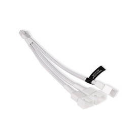 Alphacool Y-Splitter 4-Pin to 3x 4-Pin PWM Splitter Cable for Power Supply, 15 cm, White