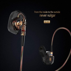 KZ ATE Copper Driver Ear Hook HiFi in Ear Earphone Sport Headphones for Running with Foam Eartips with Microphone