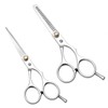 Healvian Stainless Steel Hairdressing Scissors Set 2pcs Flat Teeth Shears