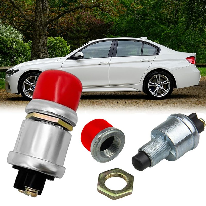 3Pcs Push Button Momentary Starter Switch, Weatherproof Engine Start Push