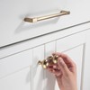 TUNNY 10 Pack Classic Solid Cabinet Handles-5"/128mm Screw Spacing Champagne