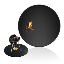 LeadCon 48 Inch Under Grill Mat, Fireproof BBQ Mat for Under BBQ, Protective Deck and Patio Fire Pit Mat, Reusable Fire Resistant Rug Diameter-122 CM