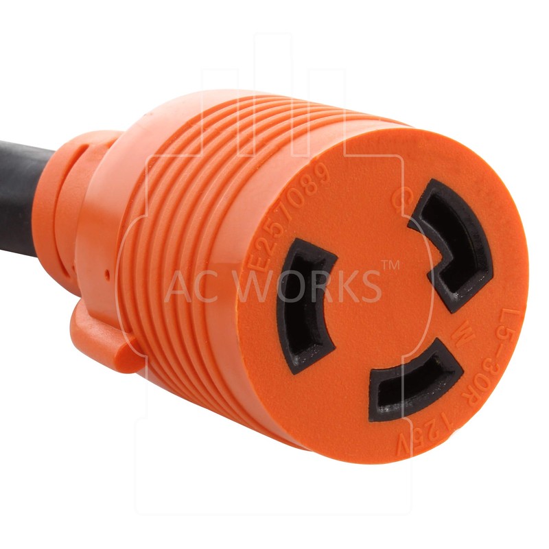AC WORKS [L530PR] SOOW 10/3 3-Prong NEMA L5-30 30Amp 125Volt