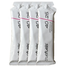 TrueFuels High Performance Sports Energy Gels With Carbohydrates & Electrolytes - Endurance Fuel For Sustained Energy - 40g Carbs with 0.25g or 1g Salt - Informed Sport (4 Pack, Neutral (40g / 0.25g))