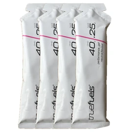TrueFuels High Performance Sports Energy Gels With Carbohydrates & Electrolytes - Endurance Fuel For Sustained Energy - 40g Carbs with 0.25g or 1g Salt - Informed Sport (4 Pack, Neutral (40g / 0.25g))