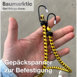 12 x Expander and Luggage Straps – Rubber Cords with Hooks for Attaching – Various Lengths – for Motorcycle, Furniture, Car, Bicycle – Extra Strong Hook – Car Accessories