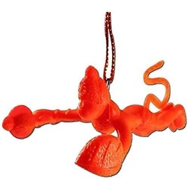 Clearzip Orange Flying Lord Hanuman Ji Idol Car Mirror Hanging, Wall And Door Hanging