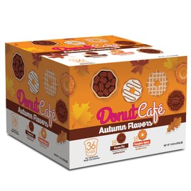 Donut Cafe Single Serve Coffee Pods for Keurig K-Cup Brewers, Autumn Flavors, 36 Count