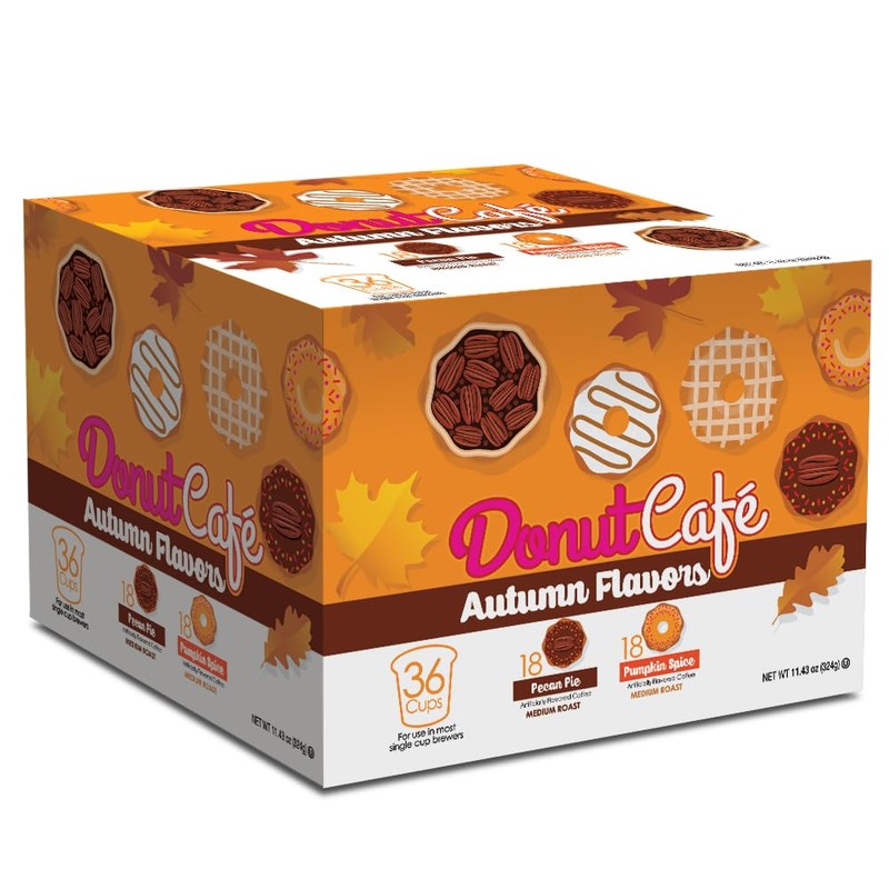 Donut Cafe Single Serve Coffee Pods for Keurig K-Cup Brewers,